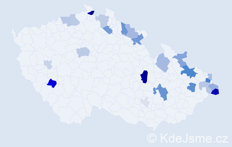 Jméno: 'Zbyslav', počet výskytů 43 v celé ČR