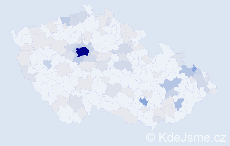 Jméno: 'Maxmilian', počet výskytů 203 v celé ČR