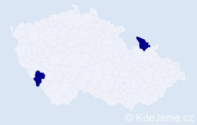 Jméno: 'Thanh Hue', počet výskytů 2 v celé ČR