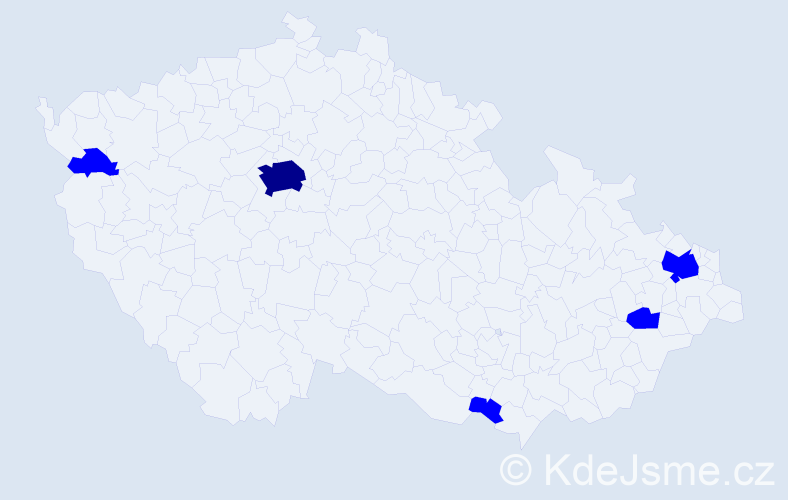 Jméno: 'Mikuláš Josef', počet výskytů 6 v celé ČR