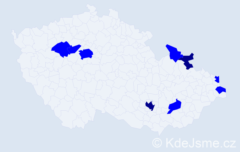 Jméno: 'Atanasios', počet výskytů 11 v celé ČR