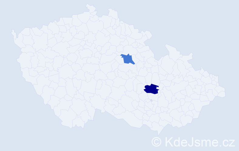 Jméno: 'Maxmilián Ladislav', počet výskytů 2 v celé ČR