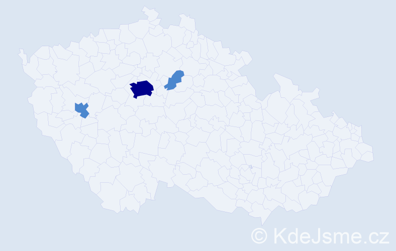 Jméno: 'Kevin John', počet výskytů 5 v celé ČR
