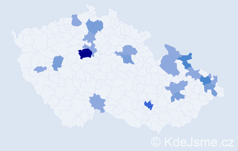 Jméno: 'Jannis', počet výskytů 41 v celé ČR