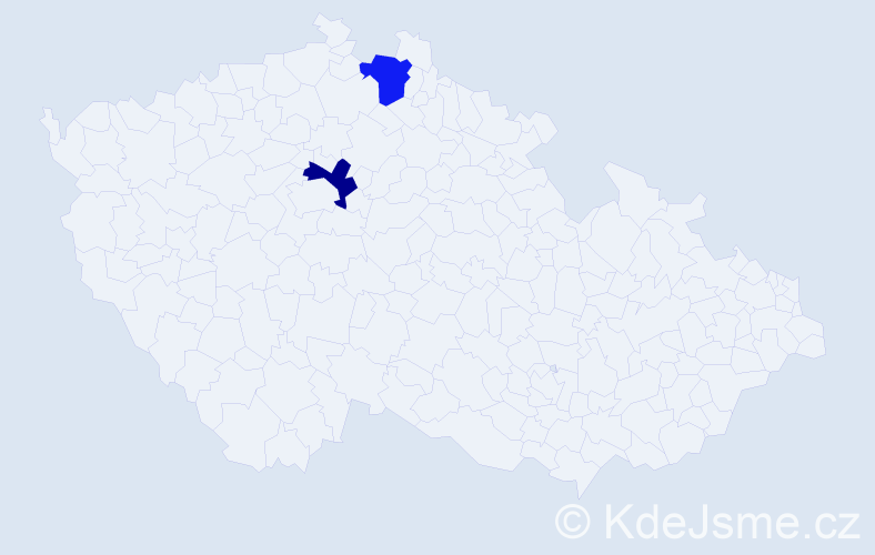 Jméno: 'Boriska', počet výskytů 2 v celé ČR