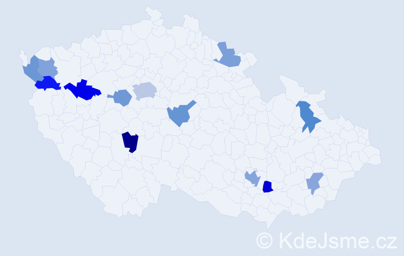 Jméno: 'Francis', počet výskytů 18 v celé ČR