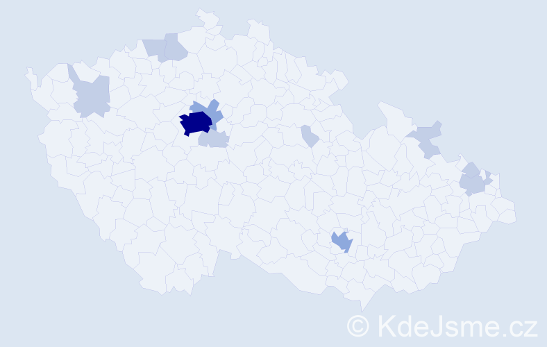 Jméno: 'Meri', počet výskytů 24 v celé ČR