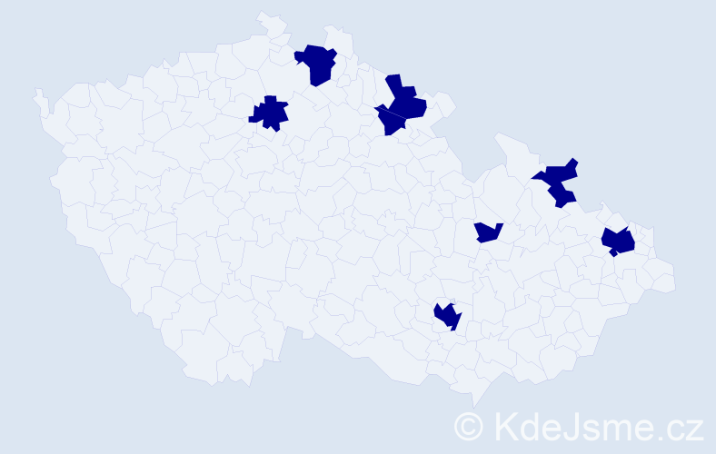 Jméno: 'Afroditi', počet výskytů 8 v celé ČR