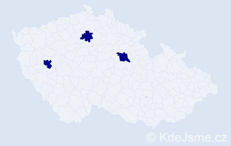 Jméno: 'Dimcho', počet výskytů 3 v celé ČR
