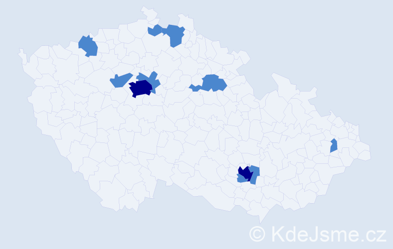 Jméno: 'Iman', počet výskytů 14 v celé ČR