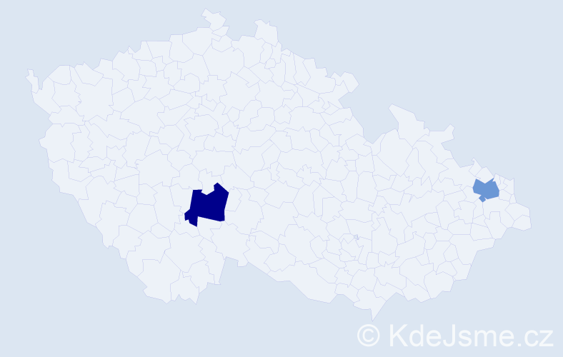 Jméno: 'Gospodin', počet výskytů 2 v celé ČR