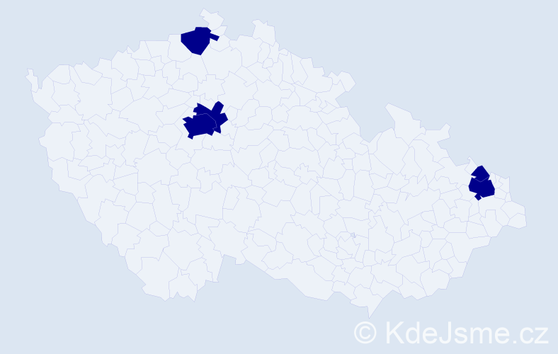 Jméno: 'Adelaide', počet výskytů 5 v celé ČR