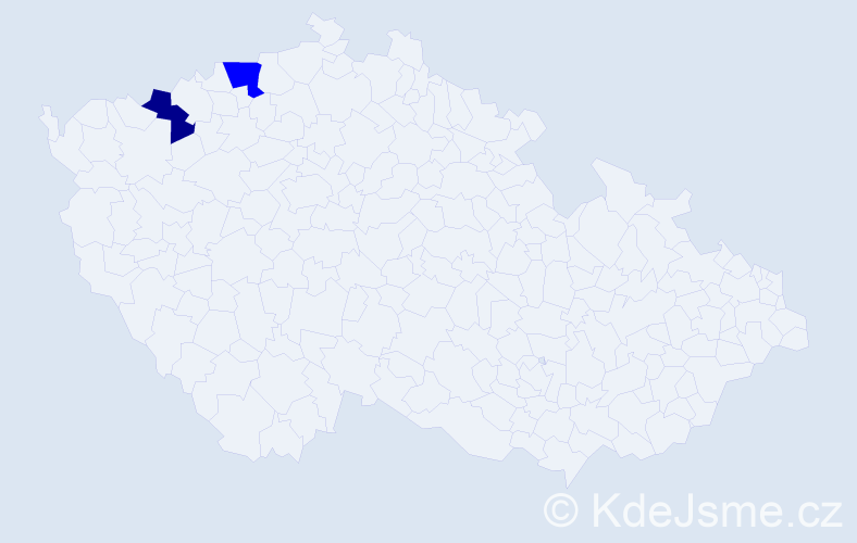 Jméno: 'Mariška', počet výskytů 3 v celé ČR