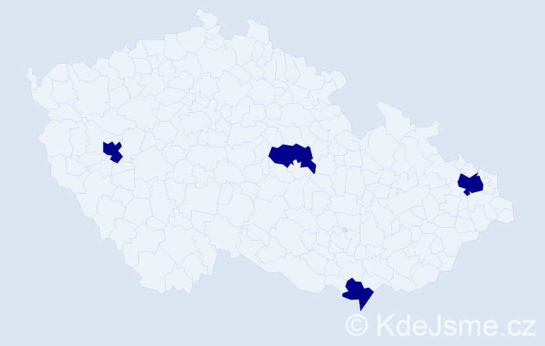 Jméno: 'Ngoc Huan', počet výskytů 4 v celé ČR