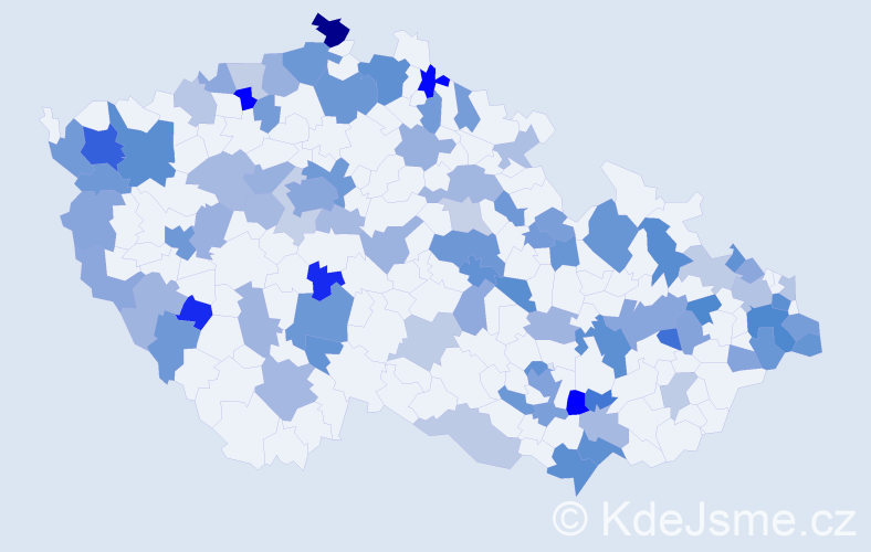 Jméno: 'Nick', počet výskytů 160 v celé ČR