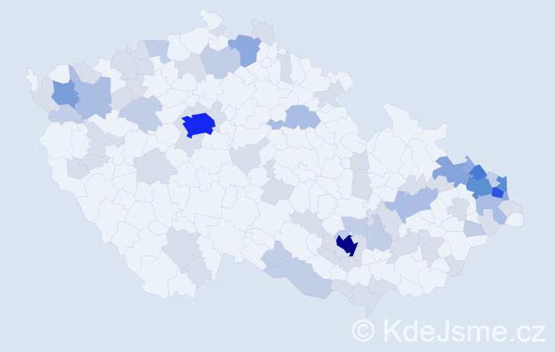 Jméno: 'Osvald', počet výskytů 179 v celé ČR