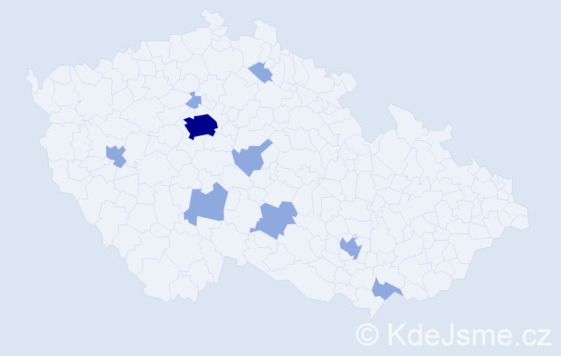Jméno: 'Enzo', počet výskytů 13 v celé ČR