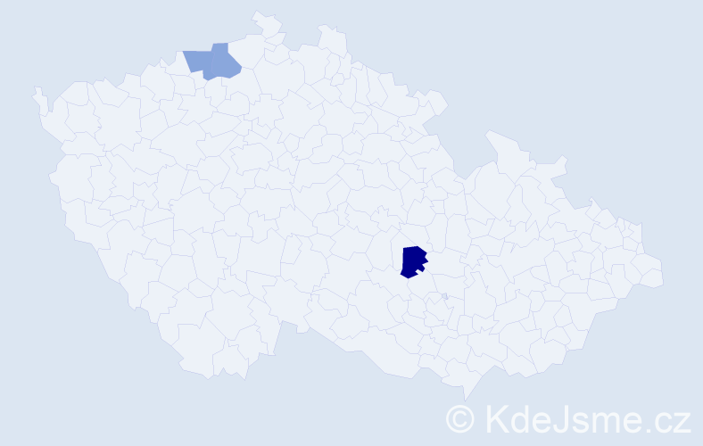 Jméno: 'Ilma', počet výskytů 3 v celé ČR