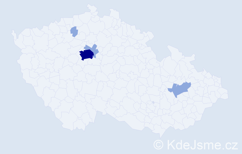 Jméno: 'Eldar', počet výskytů 8 v celé ČR