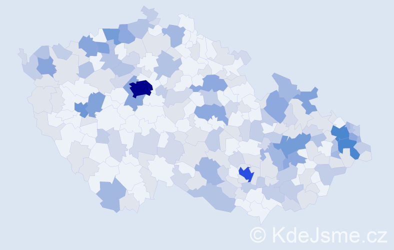 Jméno: 'Albín', počet výskytů 429 v celé ČR