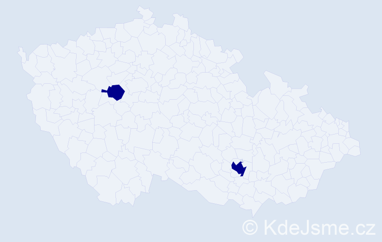 Jméno: 'Edward John', počet výskytů 2 v celé ČR