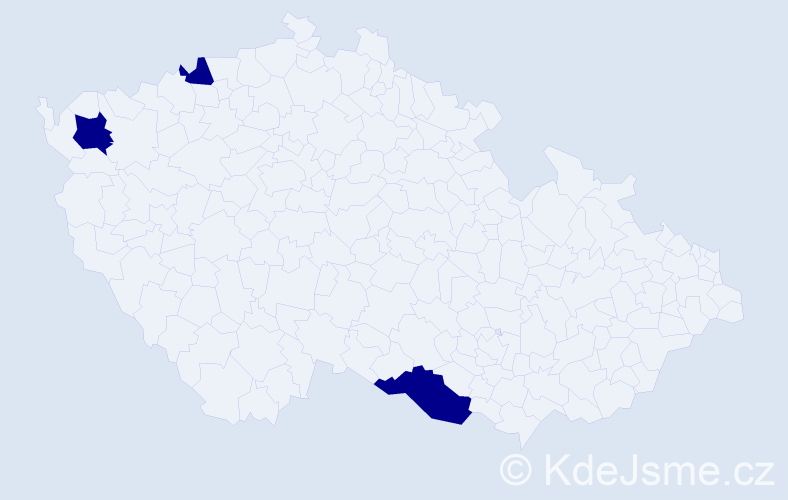 Jméno: 'Jolána', počet výskytů 3 v celé ČR
