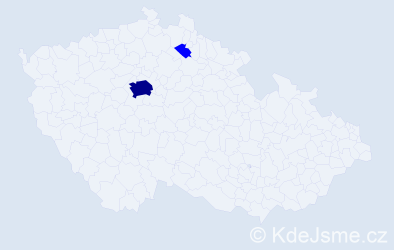 Jméno: 'Soma', počet výskytů 3 v celé ČR