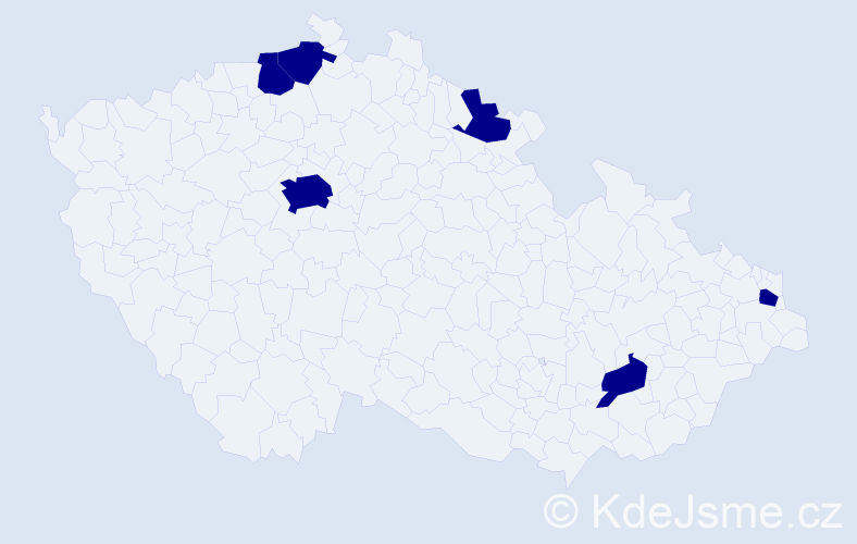 Jméno: 'Siegmund', počet výskytů 6 v celé ČR