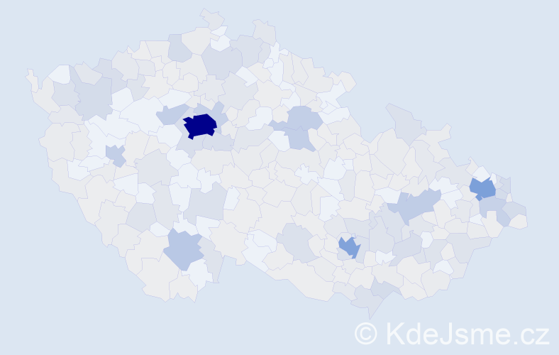 Jméno: 'Tatiana', počet výskytů 715 v celé ČR