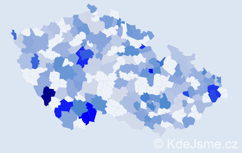 Jméno: 'Felix', počet výskytů 396 v celé ČR