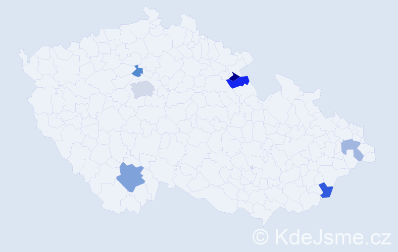 Jméno: 'Adam Petr', počet výskytů 10 v celé ČR
