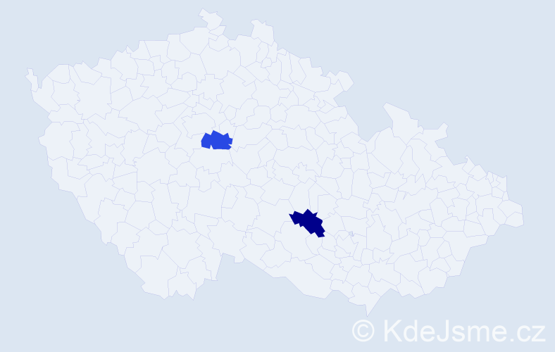 Jméno: 'Francesca Anna', počet výskytů 2 v celé ČR