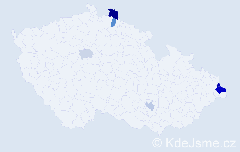 Jméno: 'Gedeon', počet výskytů 8 v celé ČR