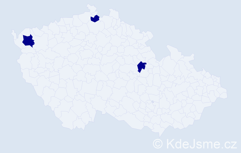 Jméno: 'Elien', počet výskytů 3 v celé ČR