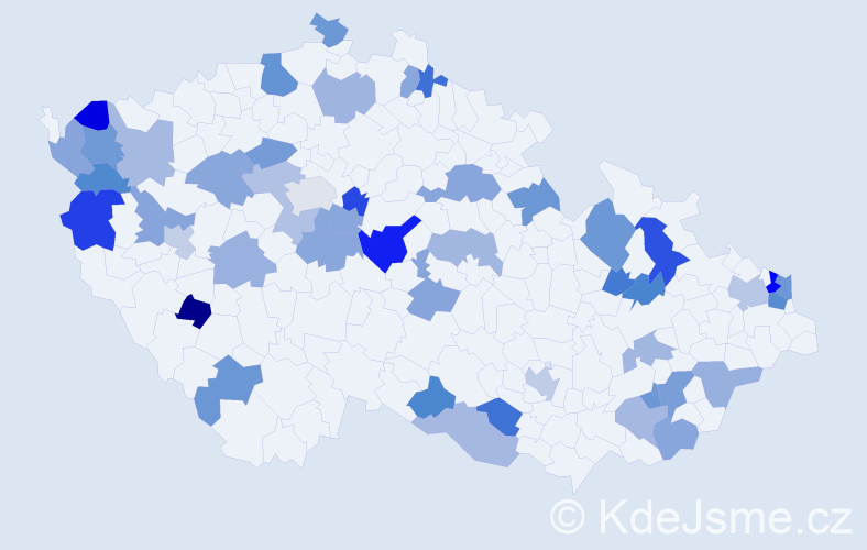 Jméno: 'Gustáv', počet výskytů 65 v celé ČR