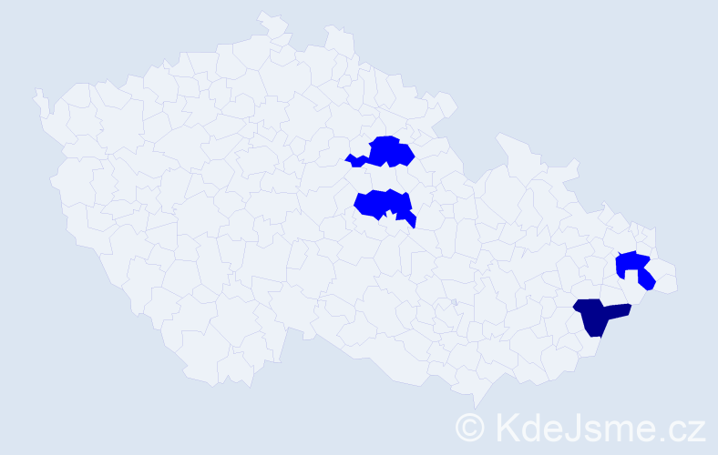 Jméno: 'Oliver Josef', počet výskytů 5 v celé ČR
