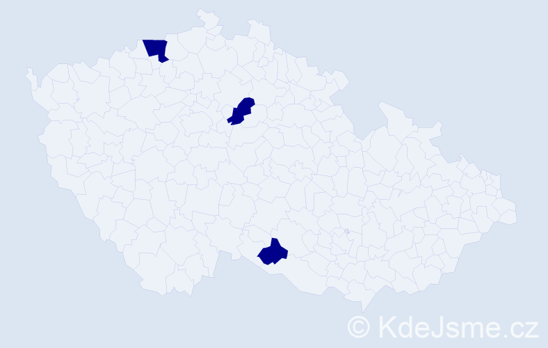 Jméno: 'Klára Lucie', počet výskytů 3 v celé ČR