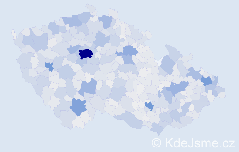 Jméno: 'Vladislava', počet výskytů 4904 v celé ČR