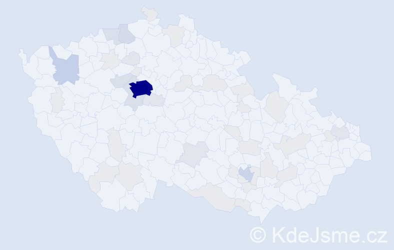 Jméno: 'Timur', počet výskytů 124 v celé ČR