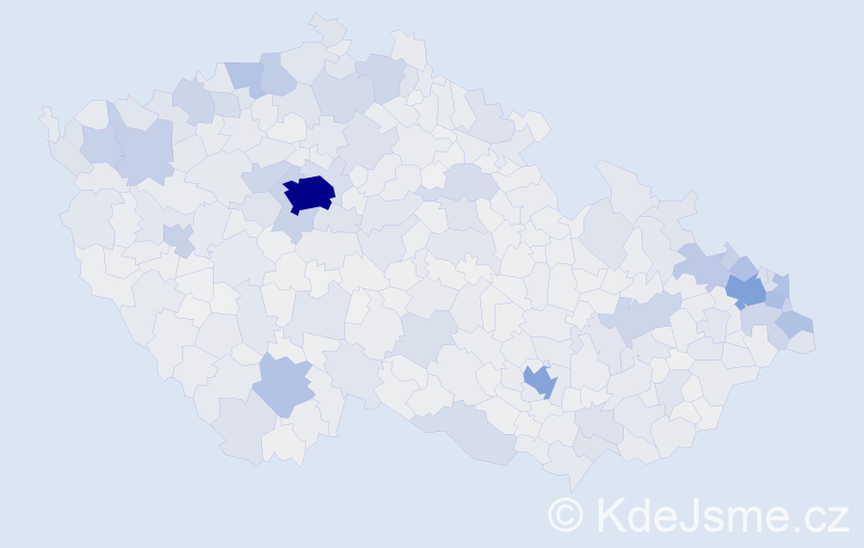 Jméno: 'Kristina', počet výskytů 8187 v celé ČR