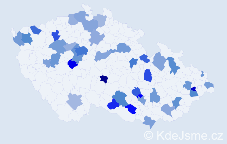 Jméno: 'Nicolette', počet výskytů 69 v celé ČR