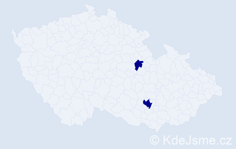Jméno: 'Veronika Tereza', počet výskytů 2 v celé ČR
