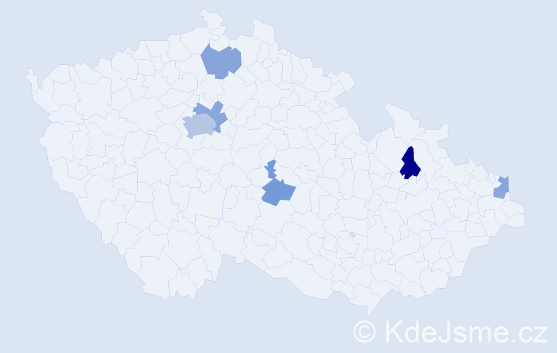 Jméno: 'Ksenia', počet výskytů 11 v celé ČR