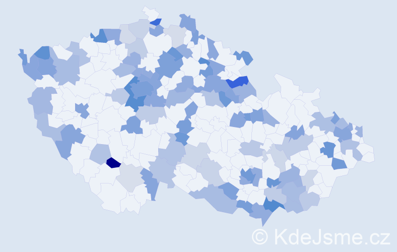 Jméno: 'Lilian', počet výskytů 190 v celé ČR