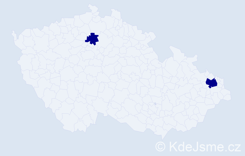 Jméno: 'Jacqueline Anne', počet výskytů 2 v celé ČR