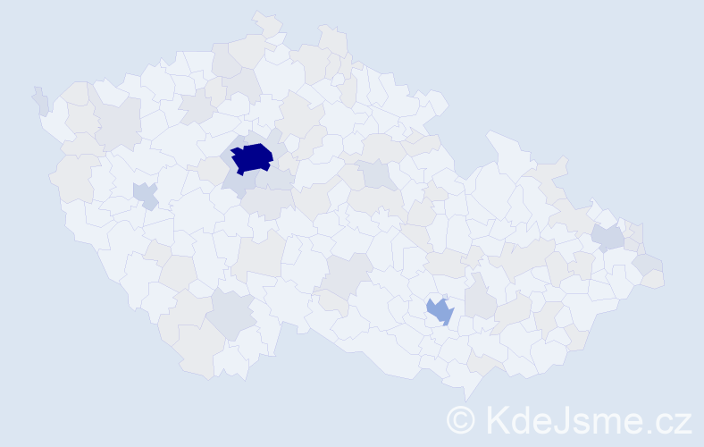 Jméno: 'Maja', počet výskytů 191 v celé ČR
