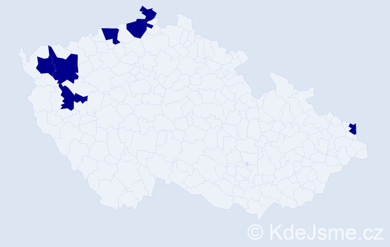 Jméno: 'Volker', počet výskytů 7 v celé ČR