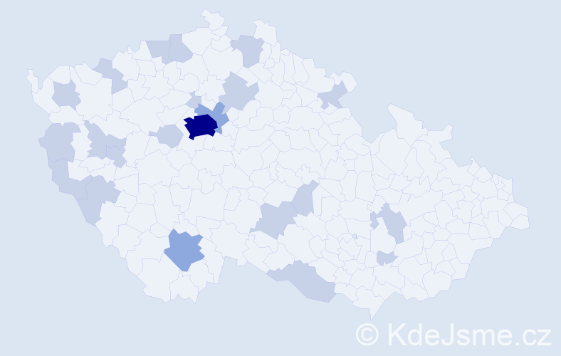 Jméno: 'Ivanna', počet výskytů 35 v celé ČR