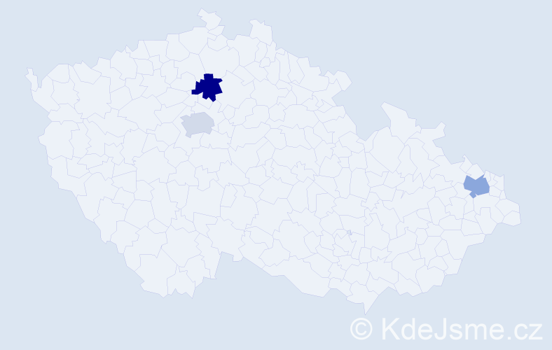 Jméno: 'Selami', počet výskytů 3 v celé ČR