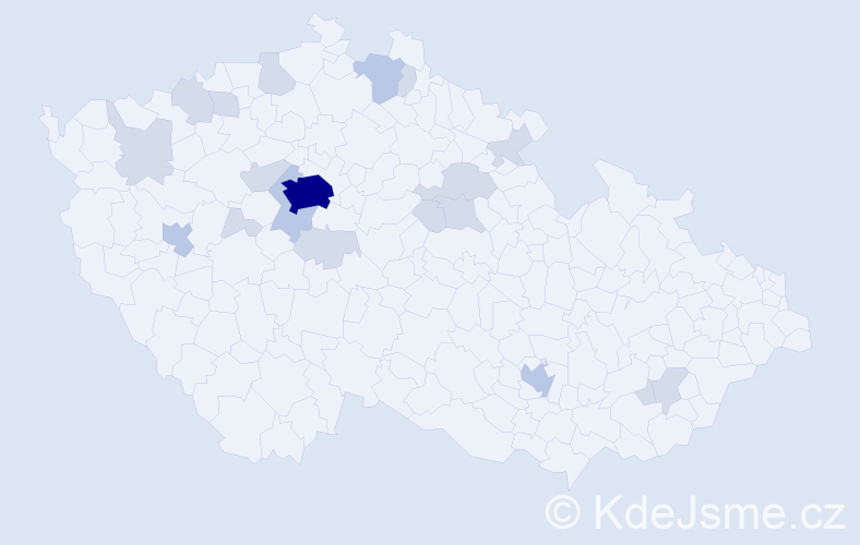 Jméno: 'Iaroslava', počet výskytů 40 v celé ČR